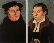 CRANACH, Lucas the Elder Portraits of Martin Luther and Catherine Bore dfg oil painting picture wholesale